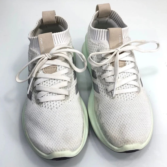 Adidas PureBounce‎ Cloud White Mint Athletic Running Shoes Size 7 - Picture 3 of 13